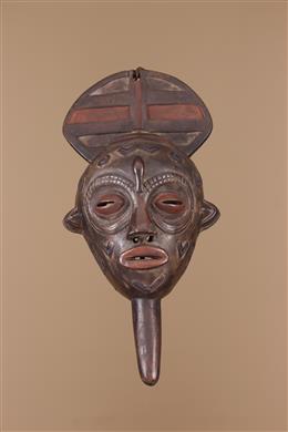 Masque Lulua - Décoration africaine - Art africain traditionnel